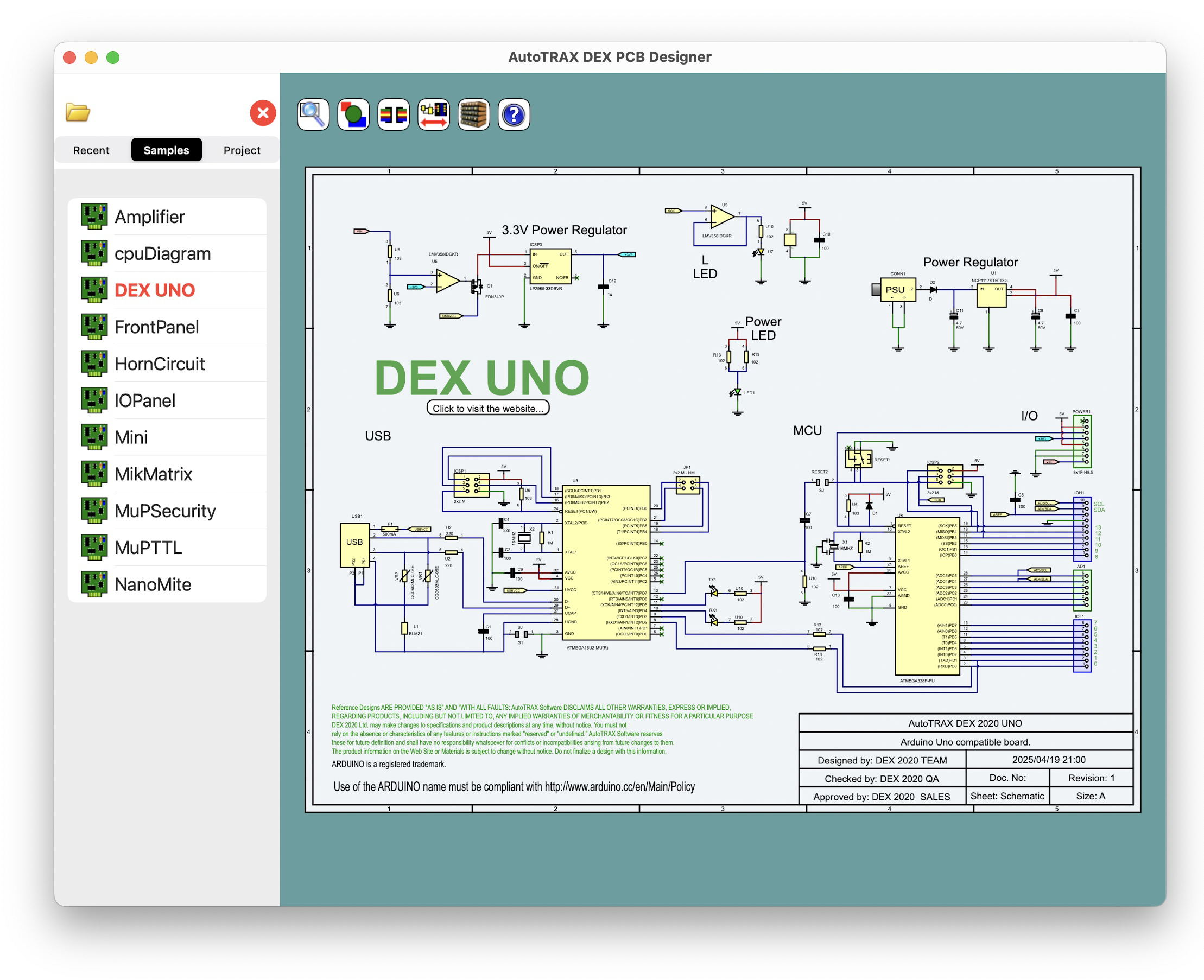 DEX UNO Sample